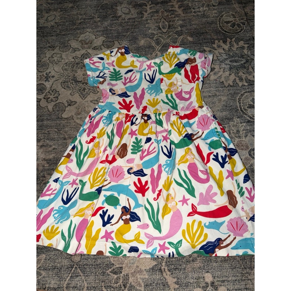 Mini Boden Mermaid Beach Dolphin Dress Cotton Short Sleeve